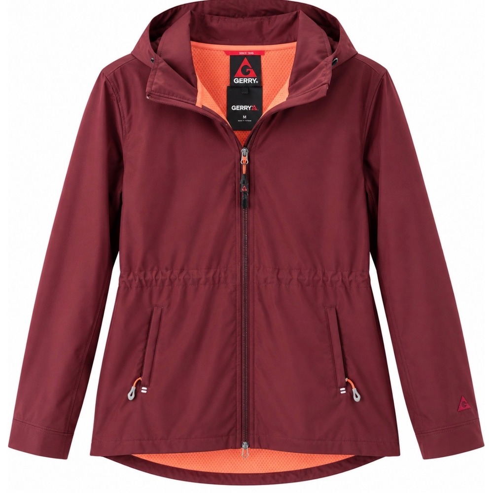 NEW Gerry Womens Tahoe Softshell Jacket Tawny Port Hooded WG9206 Burgundy XL